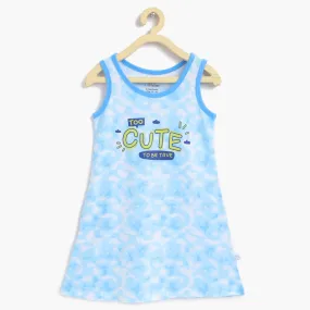 A-line Dress - Tie-Dye Blues