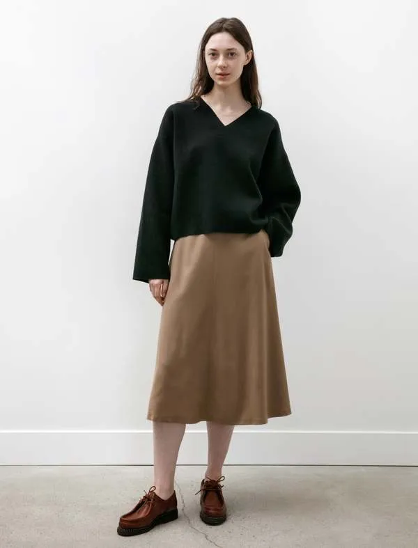 A Line Skirt - Light Camel