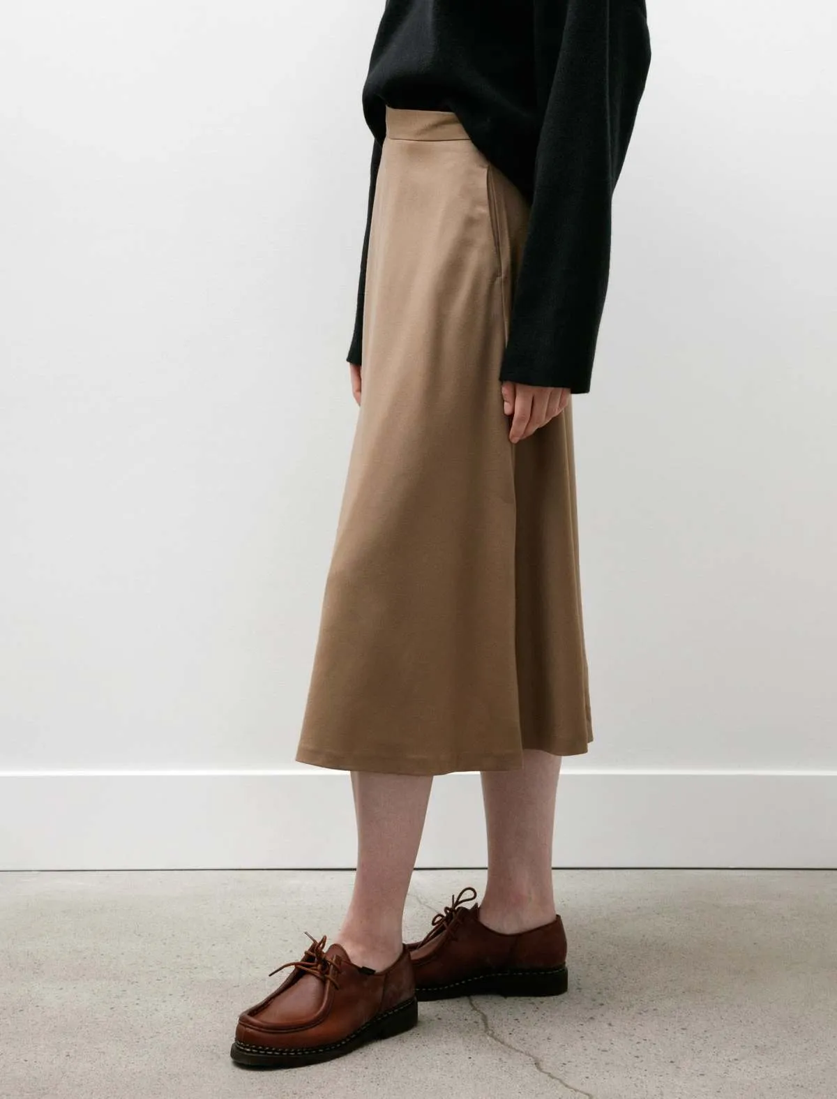 A Line Skirt - Light Camel