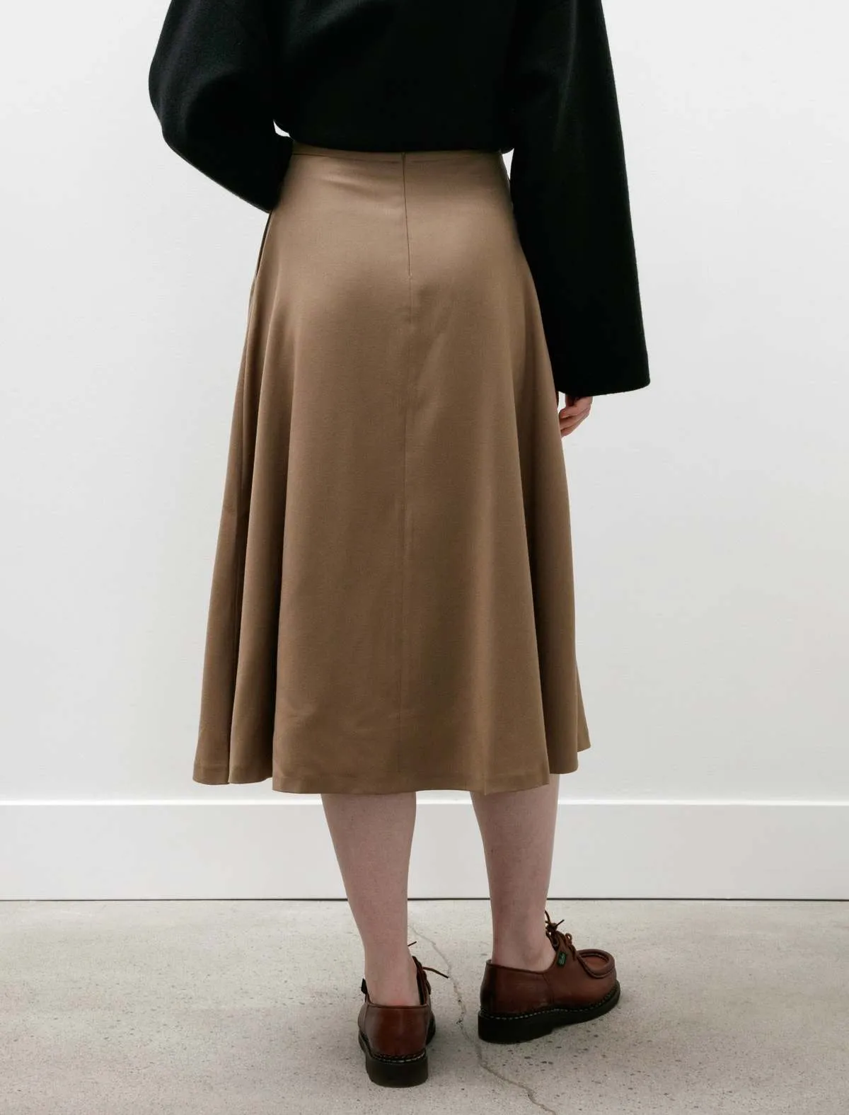 A Line Skirt - Light Camel