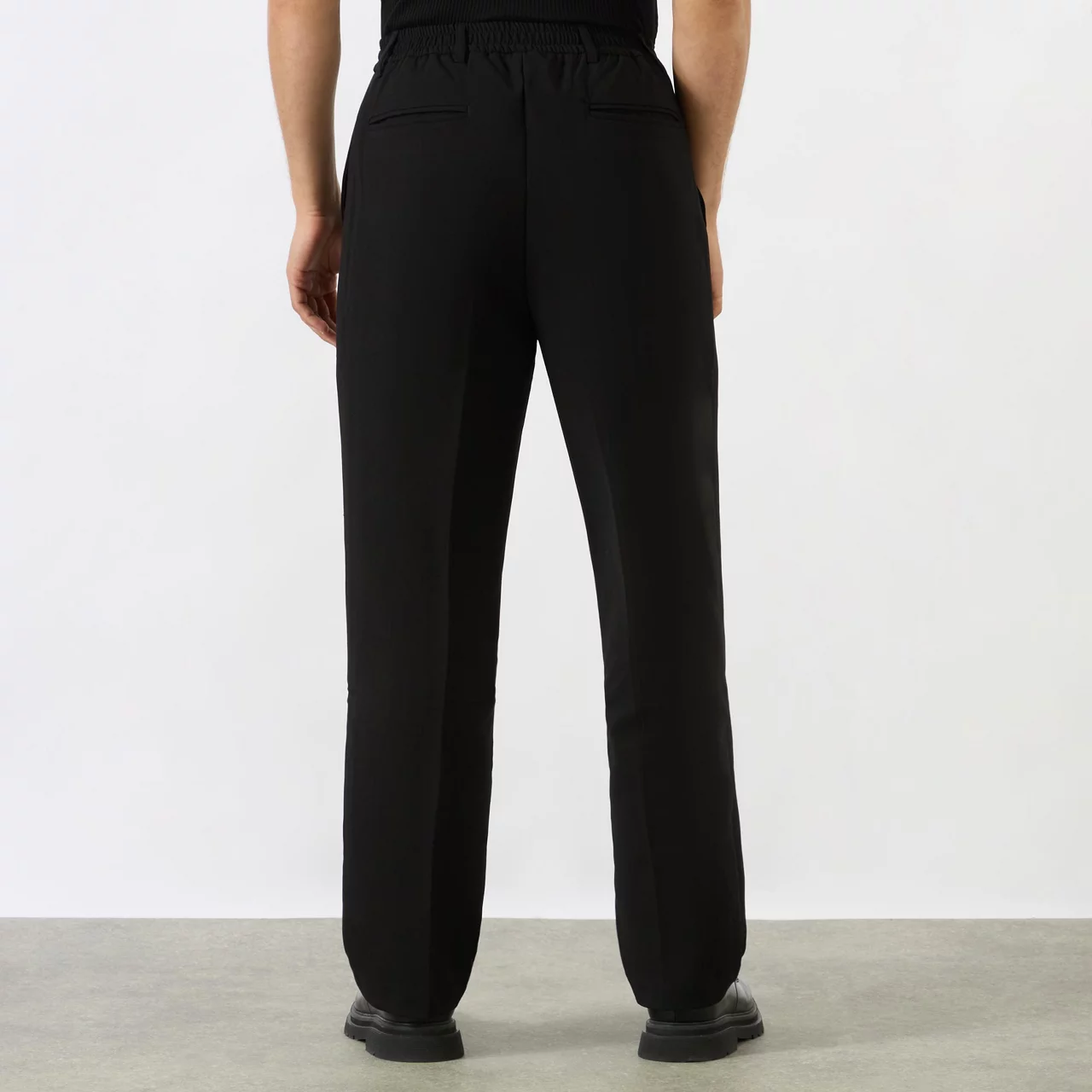 ABOUT:BLANK Pleated Casual Trousers - Black