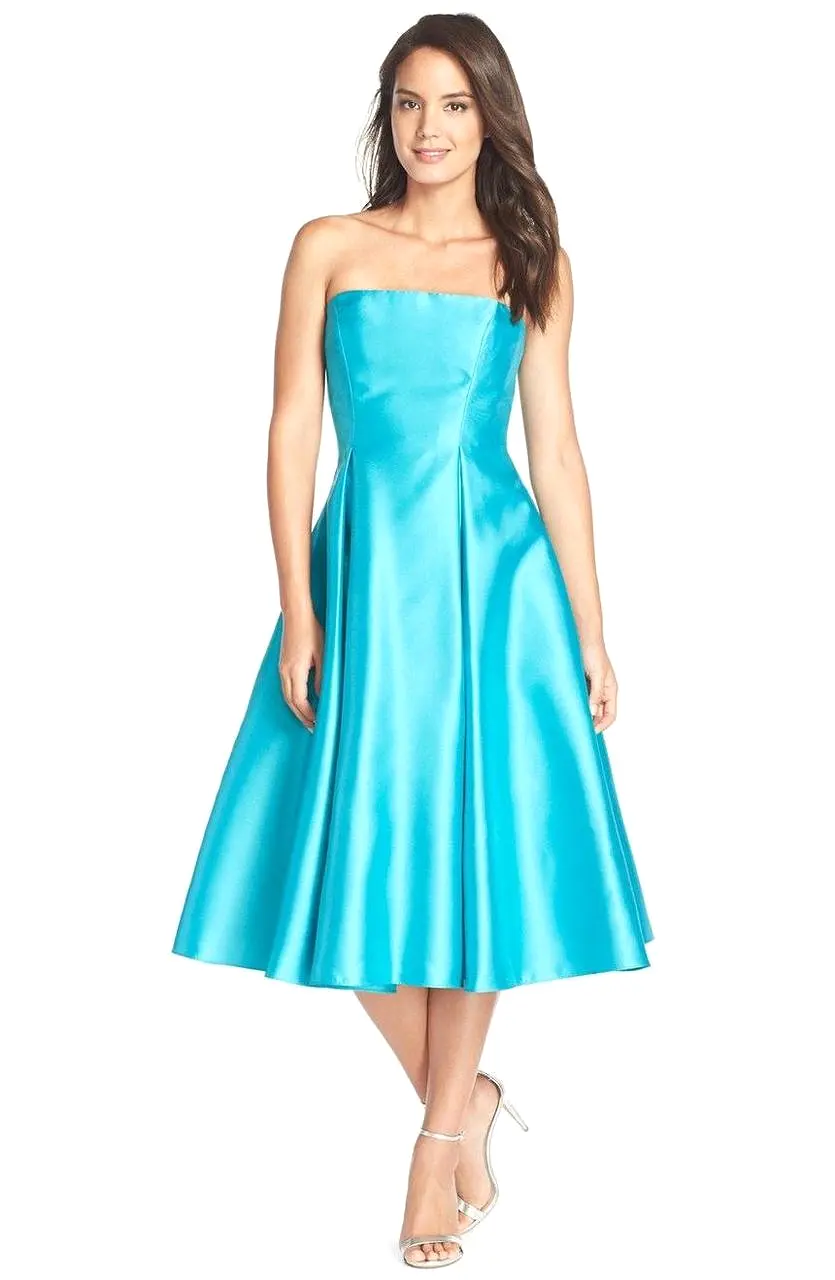 Adrianna Papell - Strapless Tea Length Dress 41912150