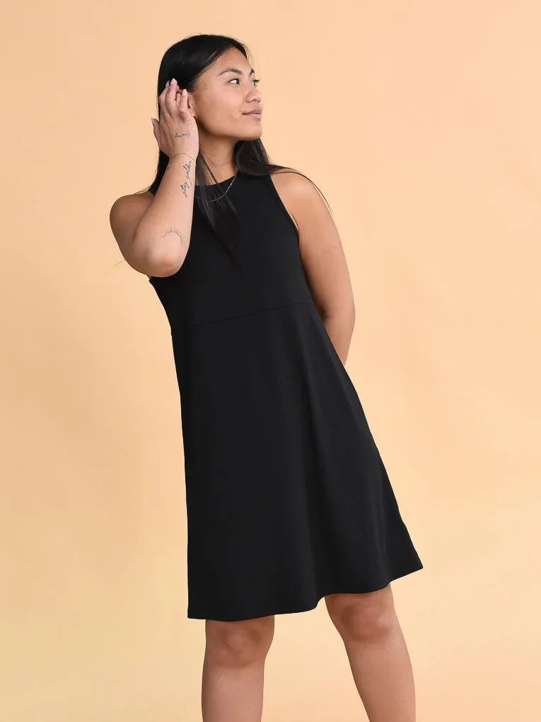 Amber Black A-line Dress