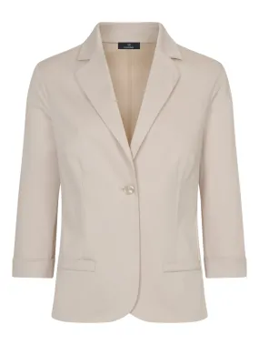 Blazer con manica 3/4 in Satin Power - Champignon