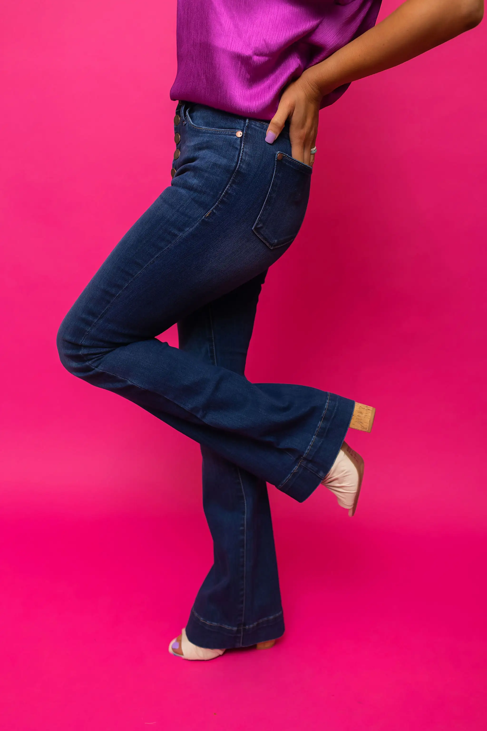 Brandi Judy Blue Trouser Flares