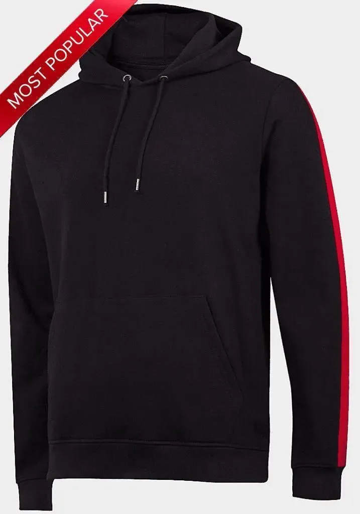 Brave Soul - Mens Black Fleece Lined Pocket Hoodie