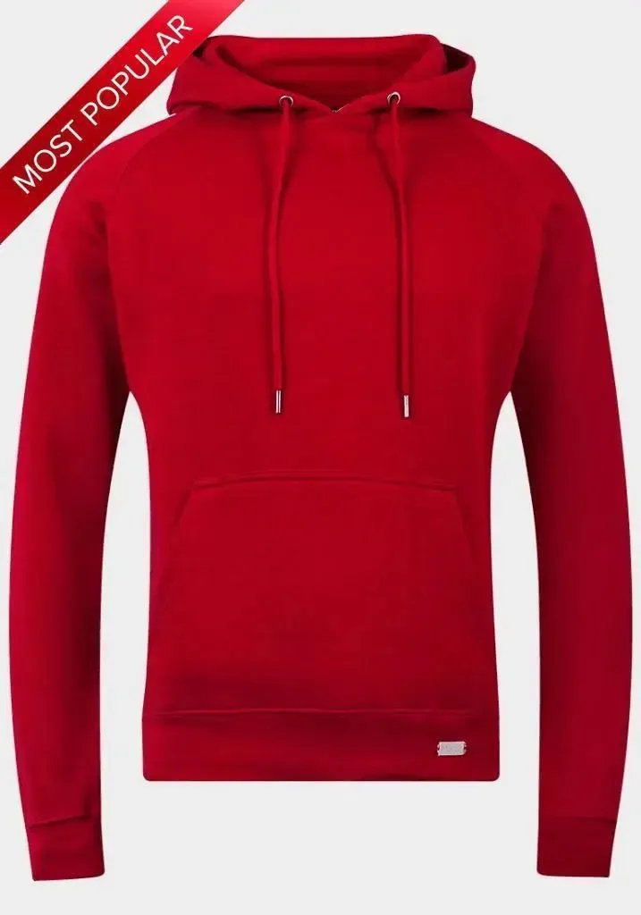 Brave Soul - Mens Red Fleece Lined Pocket Hoodie