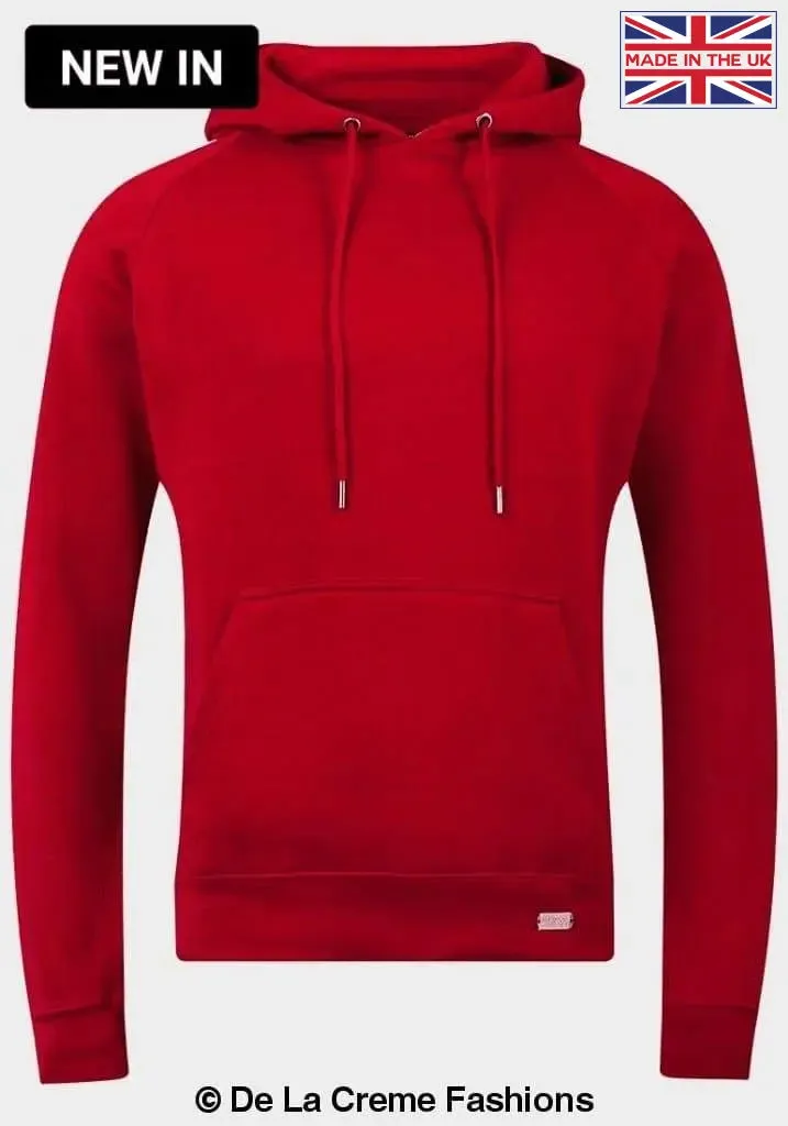 Brave Soul - Mens Red Fleece Lined Pocket Hoodie