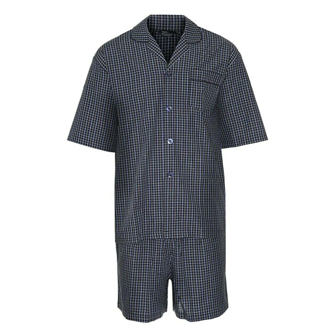 Buy Light Weight Short Sleeve Checked Mens Pyjamas Set - Fast UK Delivery | Insight Clothing