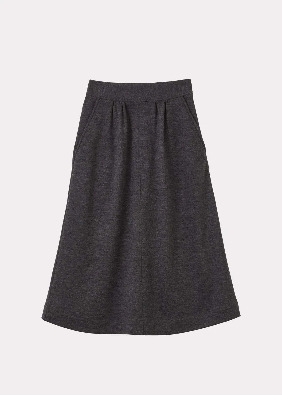 CARAMEL A LINE SKIRT - HEATHER GREY