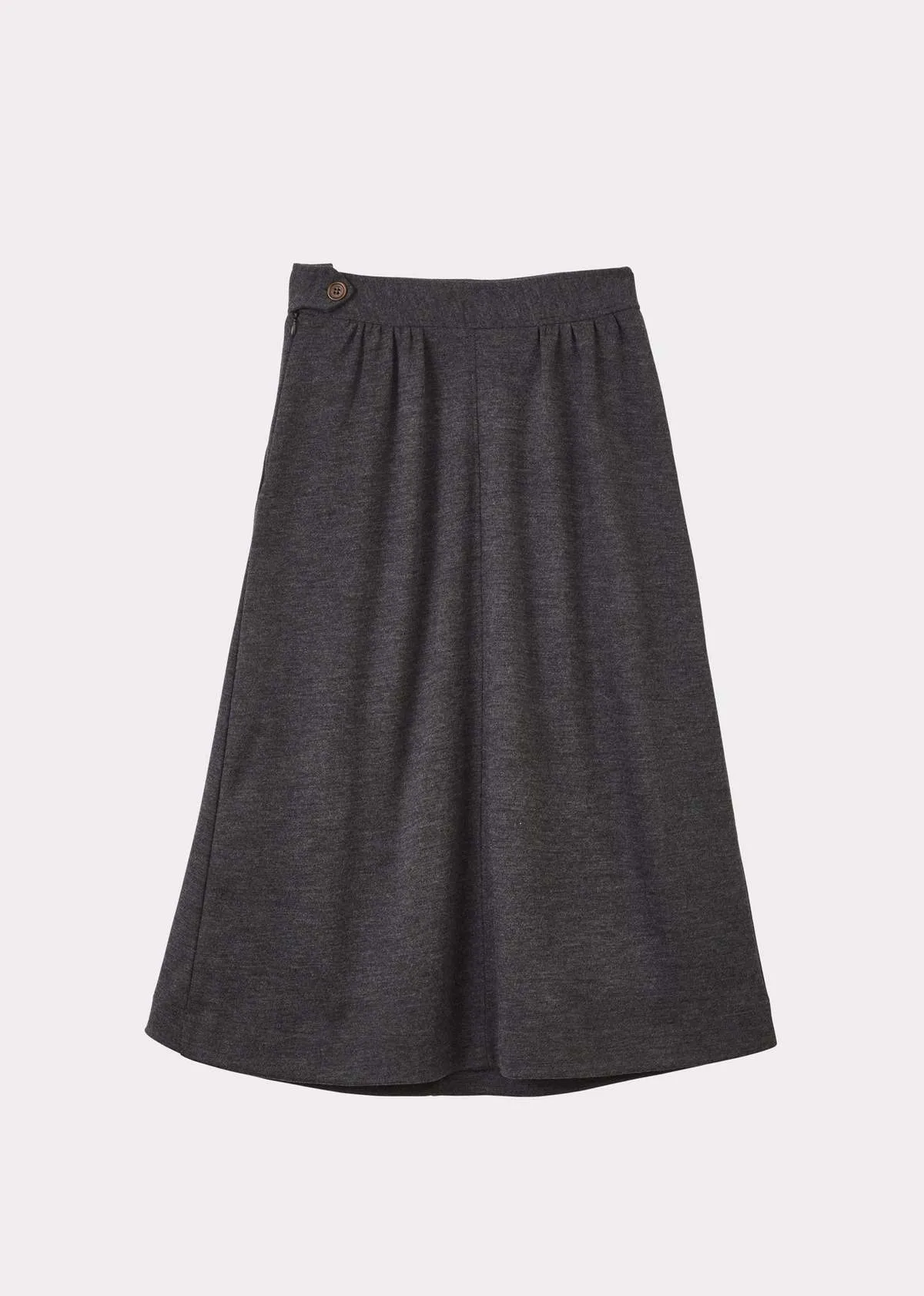 CARAMEL A LINE SKIRT - HEATHER GREY