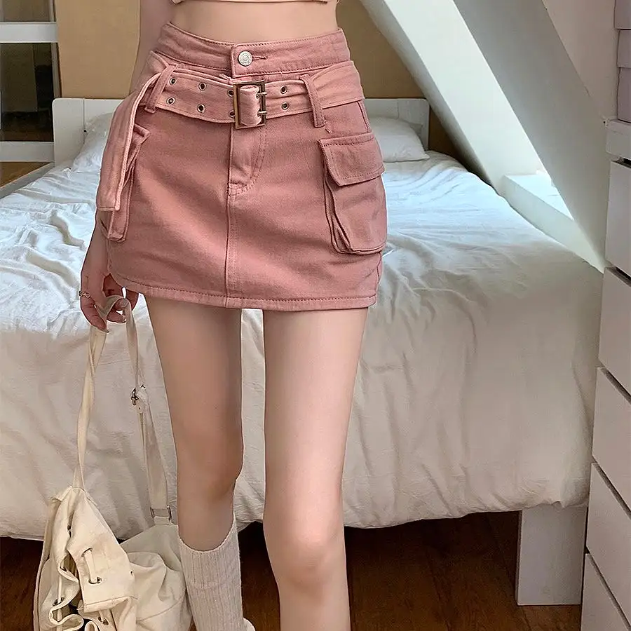 Cargo Belt A-Line Skirt