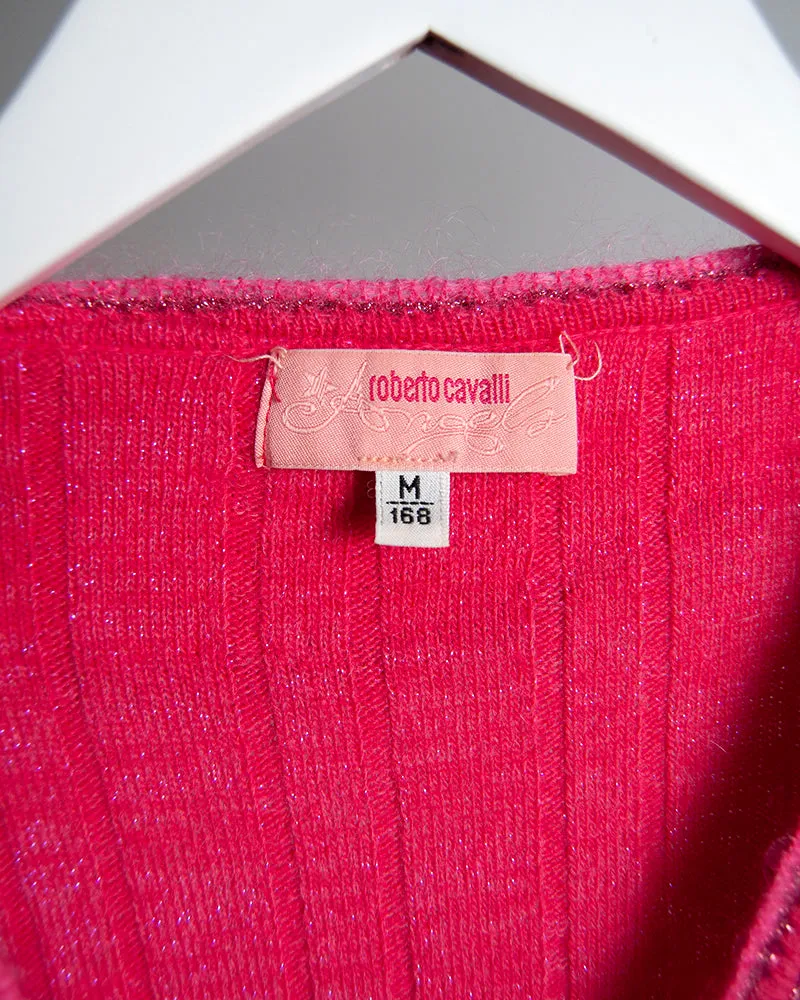 Cavalli hot pink cardigan