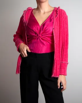 Cavalli hot pink cardigan