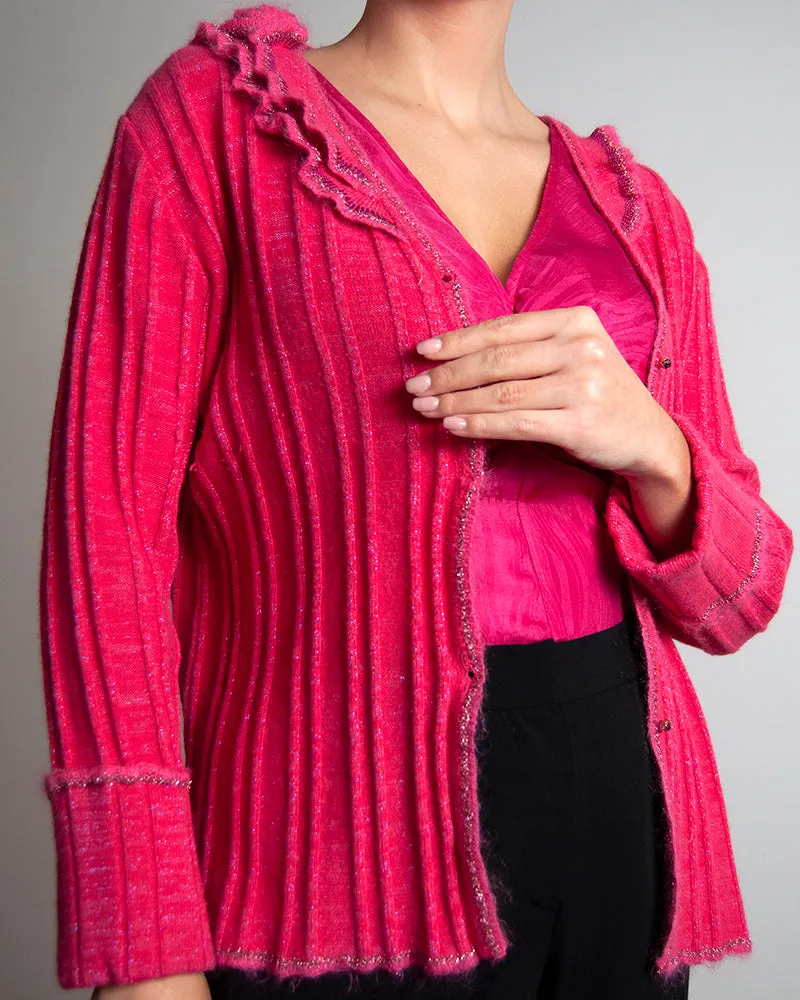 Cavalli hot pink cardigan