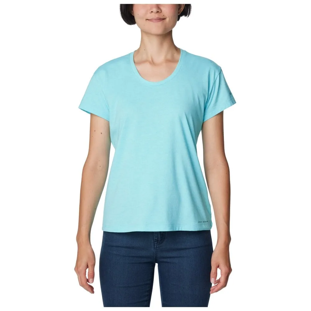 Columbia Women's Sun Trek Short Sleeve Tee Aqua Marine - A One Clothing