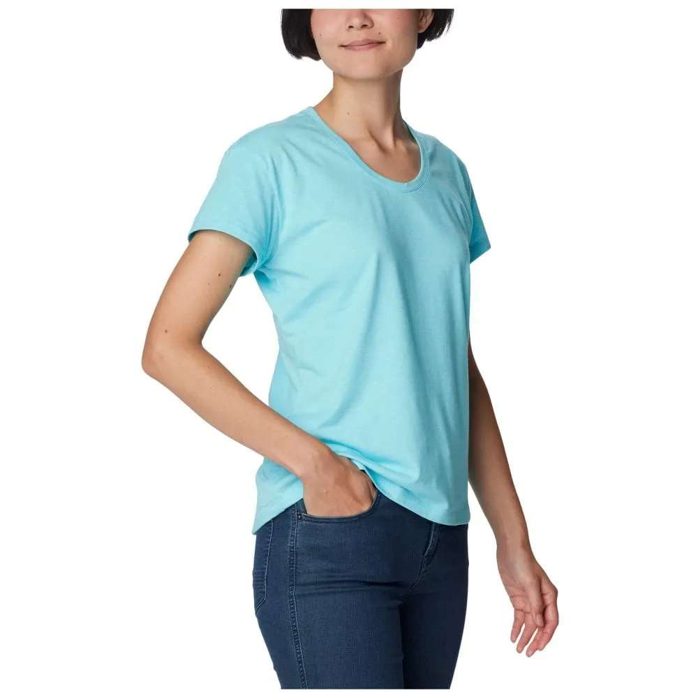 Columbia Women's Sun Trek Short Sleeve Tee Aqua Marine - A One Clothing