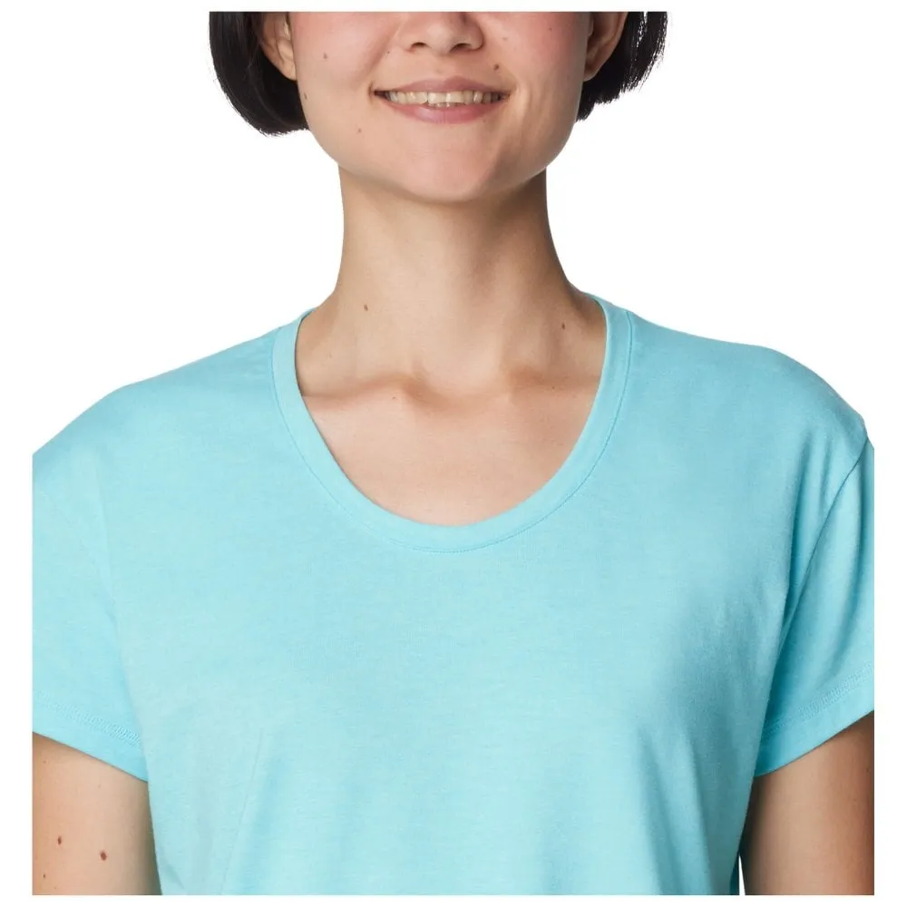 Columbia Women's Sun Trek Short Sleeve Tee Aqua Marine - A One Clothing