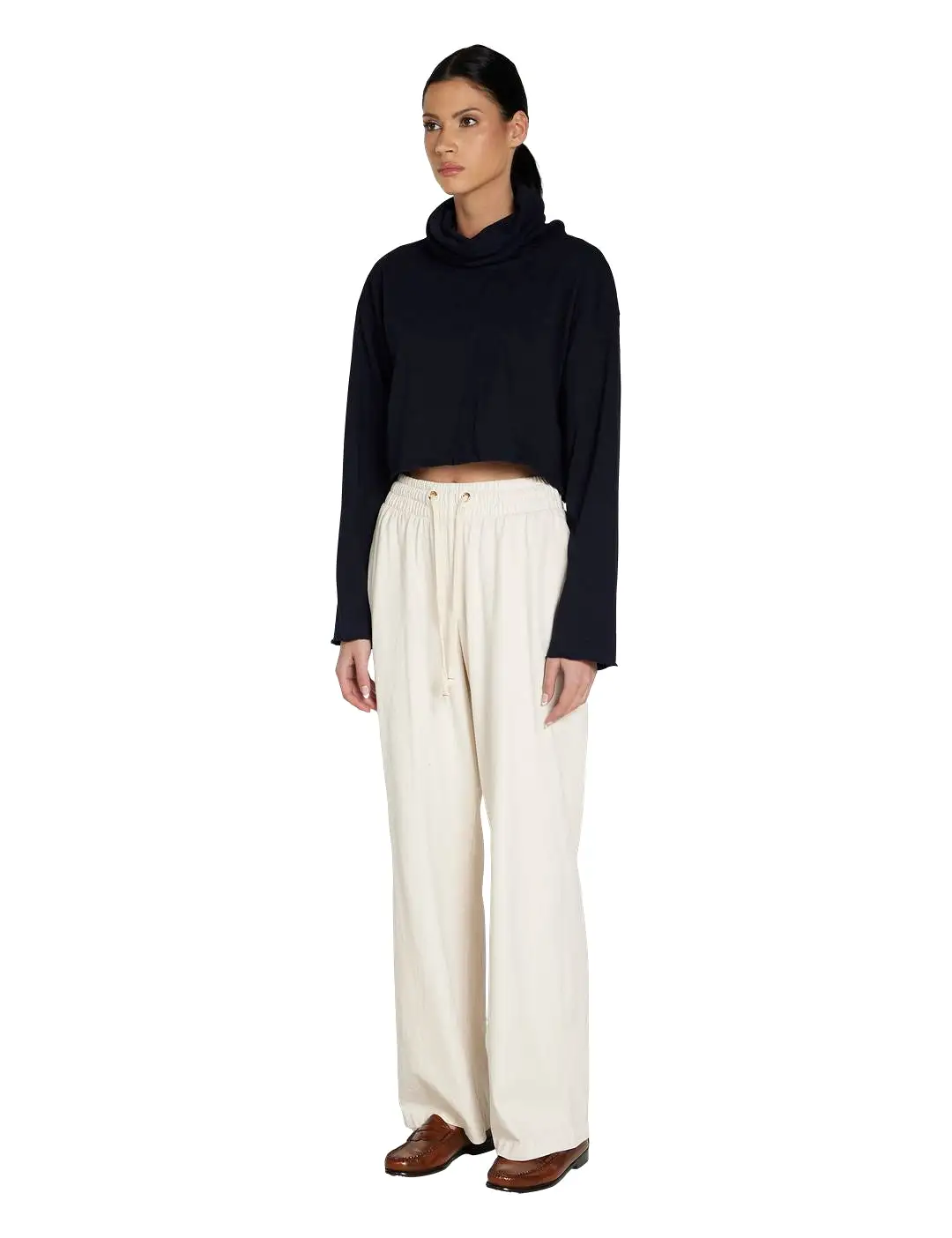 Coreena Cropped Cowl Neck