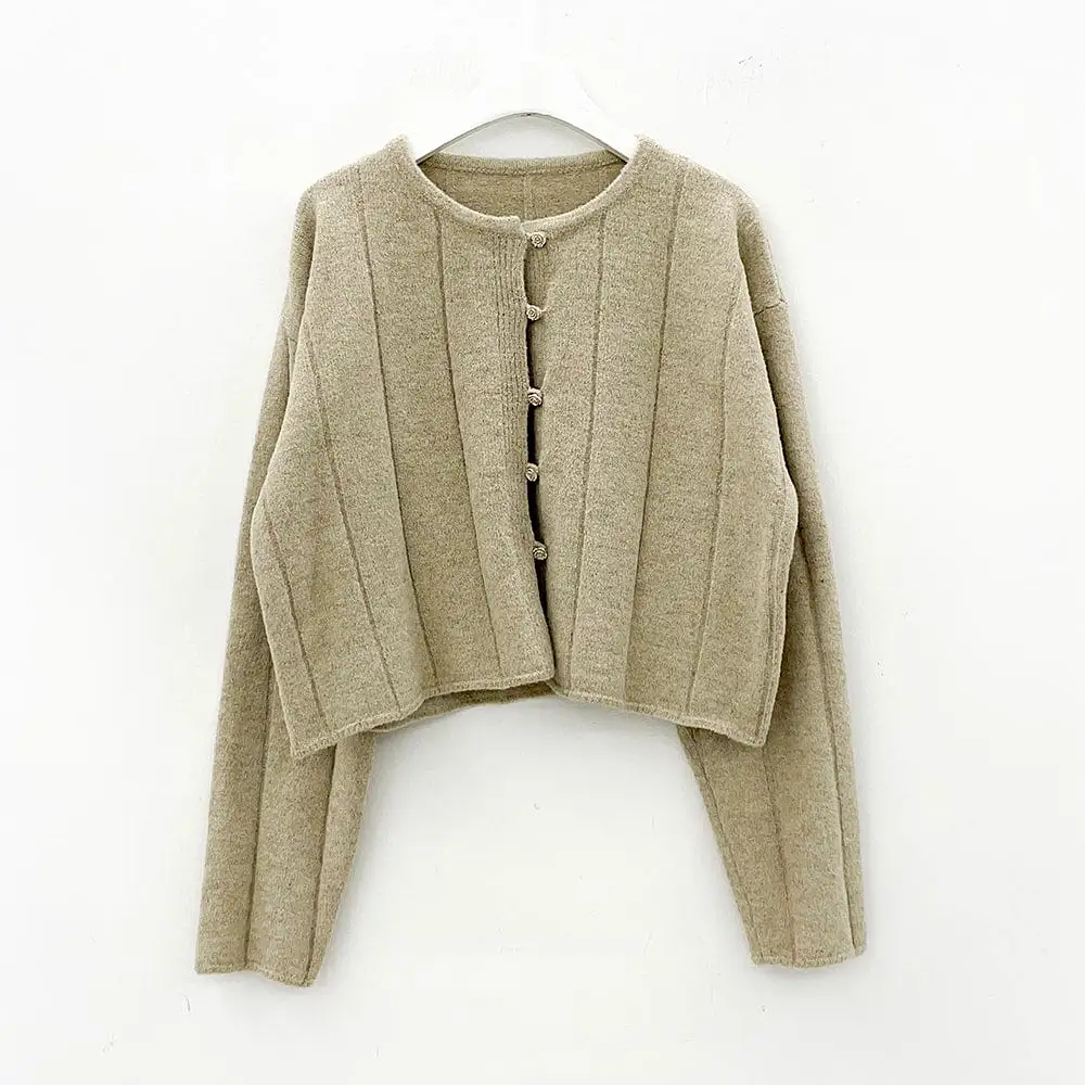 Crew Neck Cardigan J6