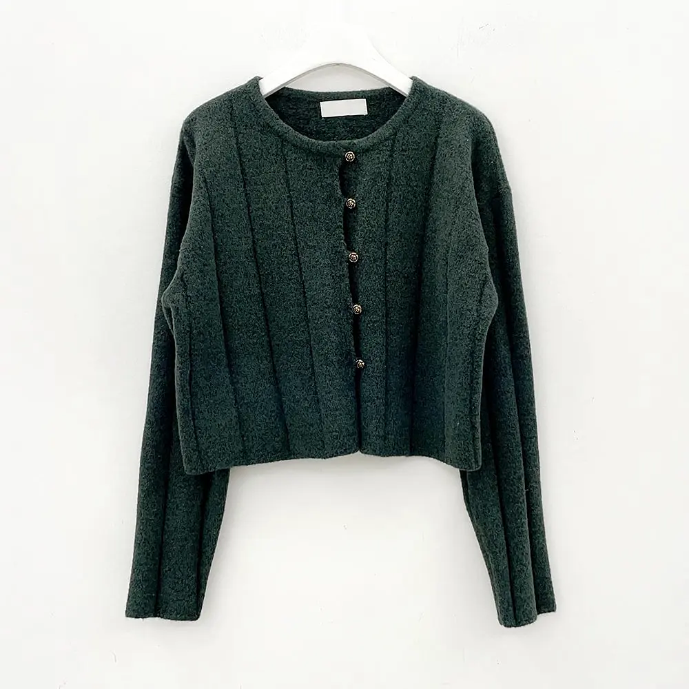 Crew Neck Cardigan J6