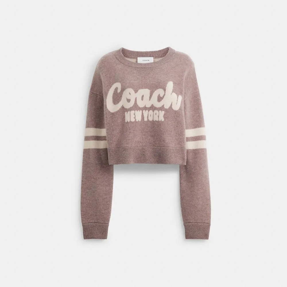 CROPPED COACH SWEATER