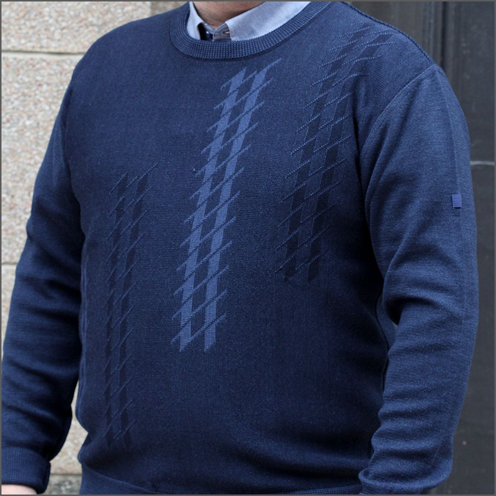 DG's Navy Pattern Crew Neck^