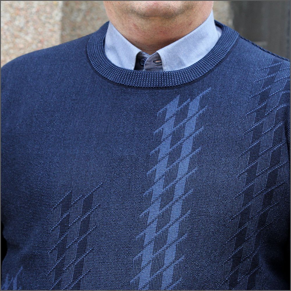 DG's Navy Pattern Crew Neck^