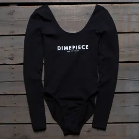 Dimepiece Women Long Sleeve Bodysuit (black)