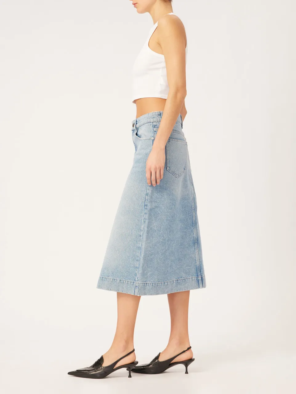 DL1961 Alma A-Line Skirt, Fountain