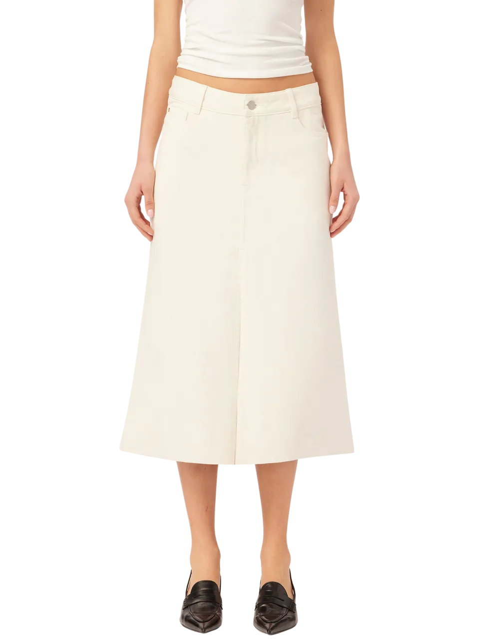 DL1961 Alma A-Line Skirt, White