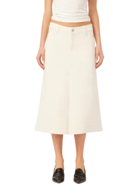 DL1961 Alma A-Line Skirt, White