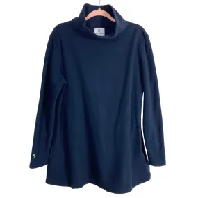 Dudley Stephens Navy Fleece Mock Neck Pullover- Size XXL