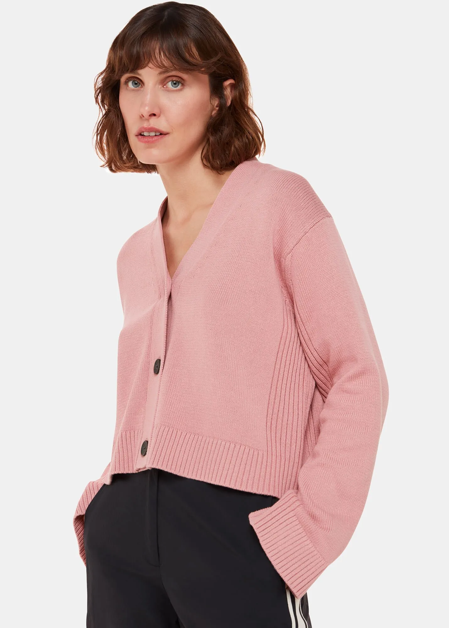 Dusty Pink Nina Button Front Cardigan