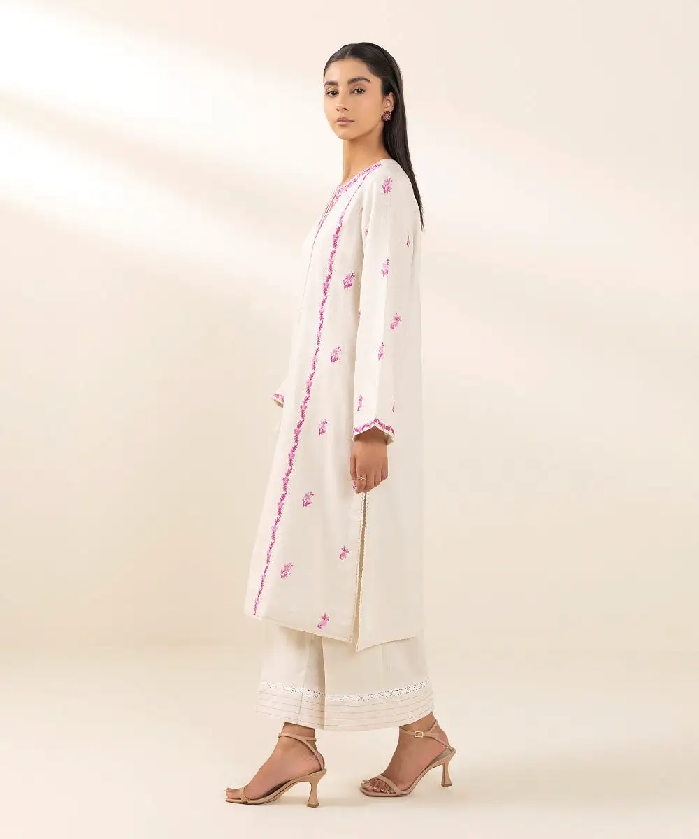 Embroidered Cotton Linen Shirt