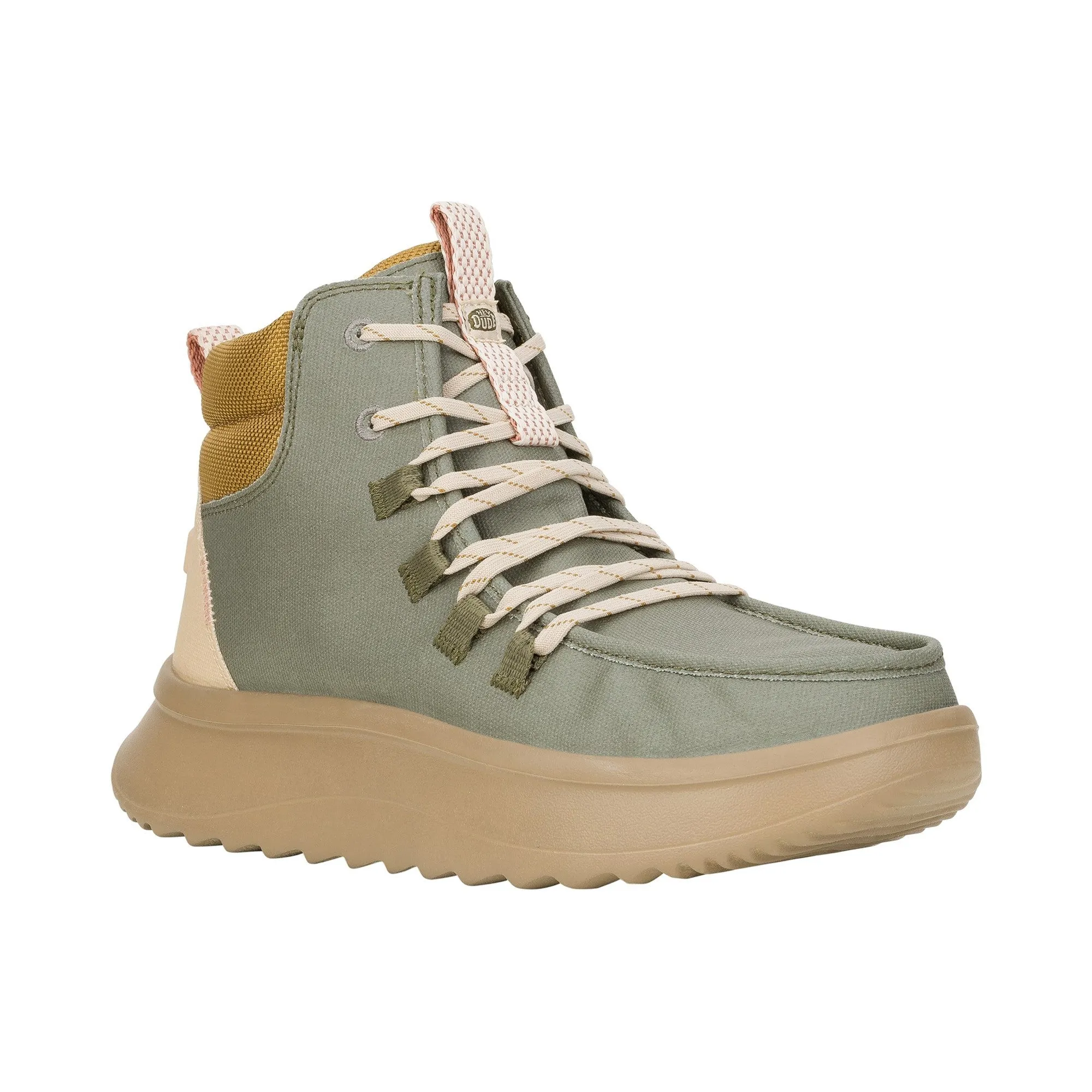 HEYDUDE Wendy Peak Apres Womens Ankle Boots - Olive