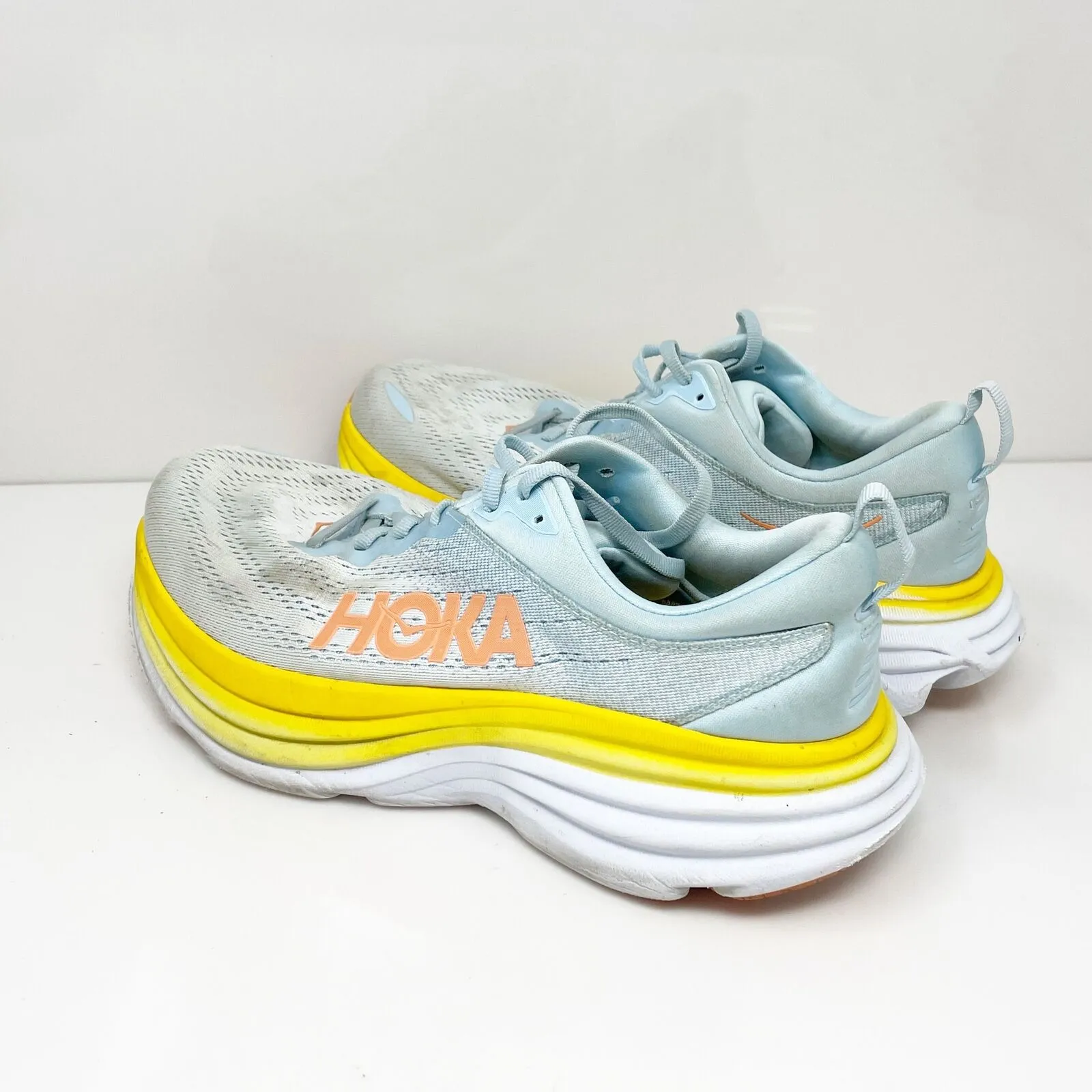 Hoka One One Womens Bondi 8 1127954 SSCA Blue Running Shoes Sneakers Size 9 D