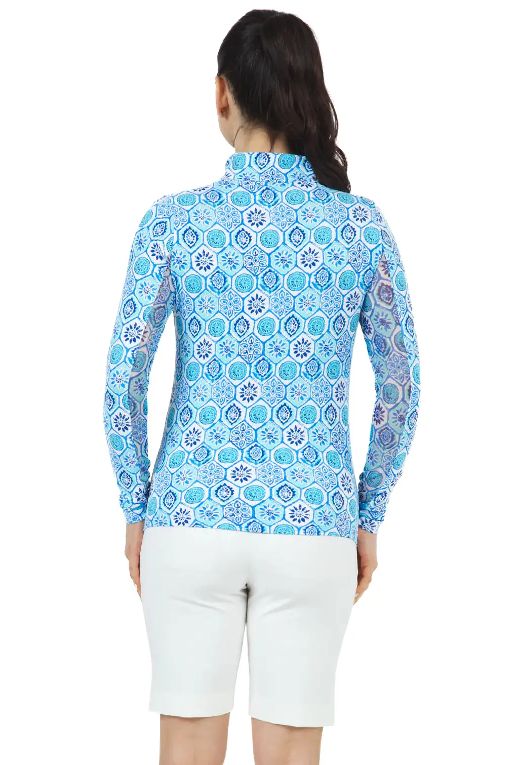 IBKUL Terra Long Sleeve Mock Neck Top