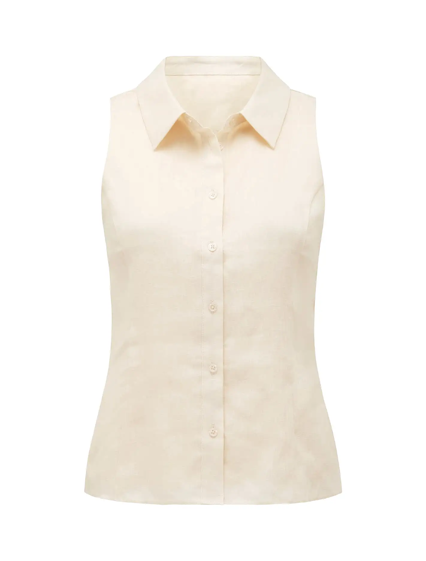 Kathleen Linen Sleeveless Shirt