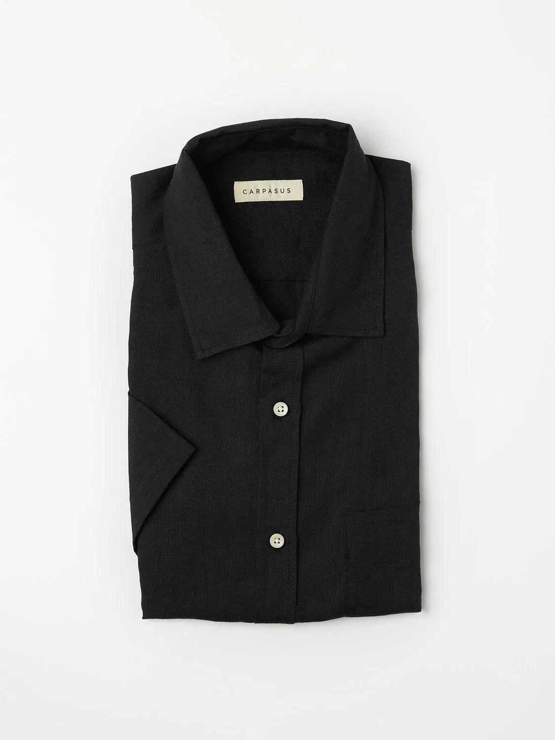 Linen Shirt Short Lido Black