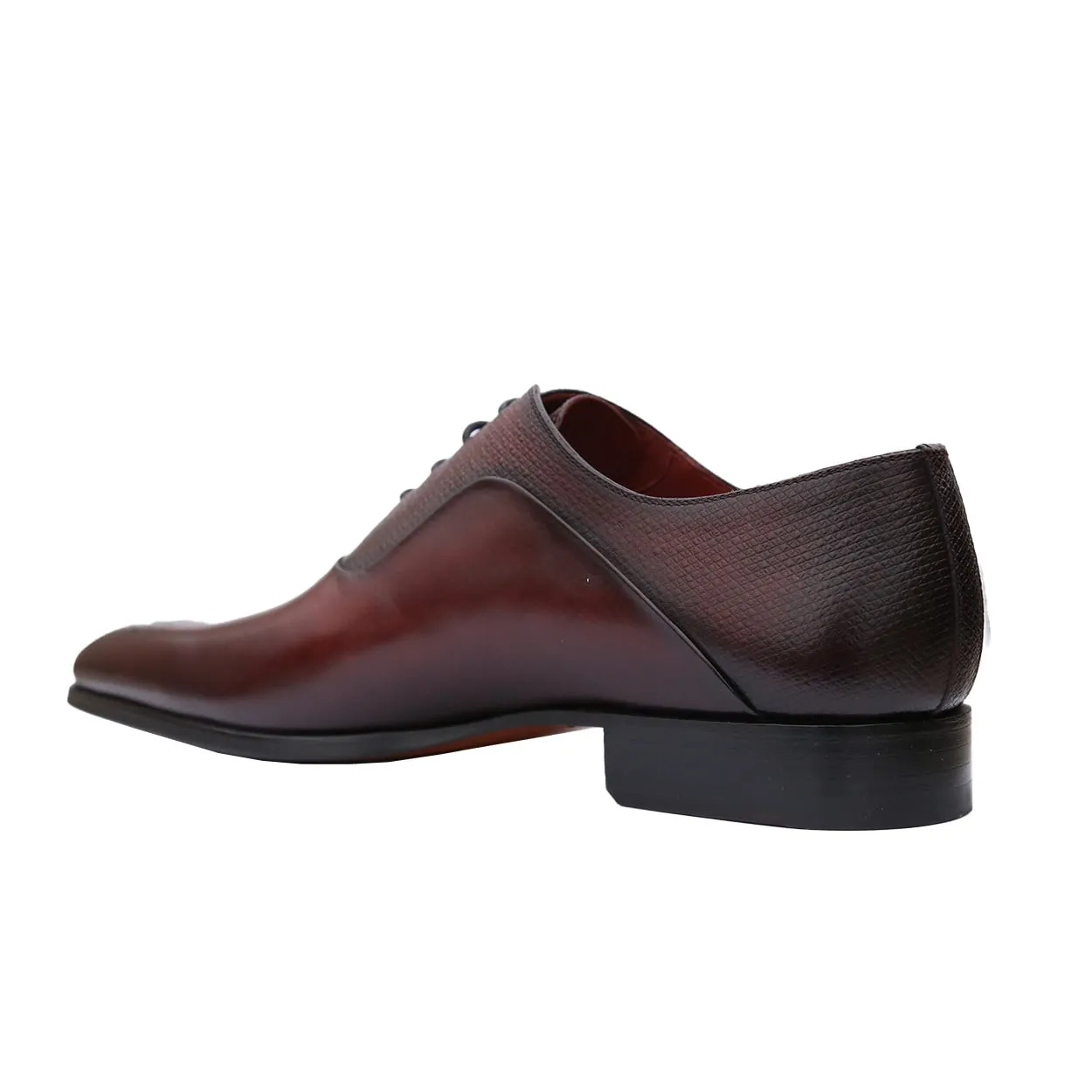 Magnanni 20120 Sanchez II Men's Shoes Burgundy Grabado Print / Calf-Skin Leather Oxfords (MAGS1134)