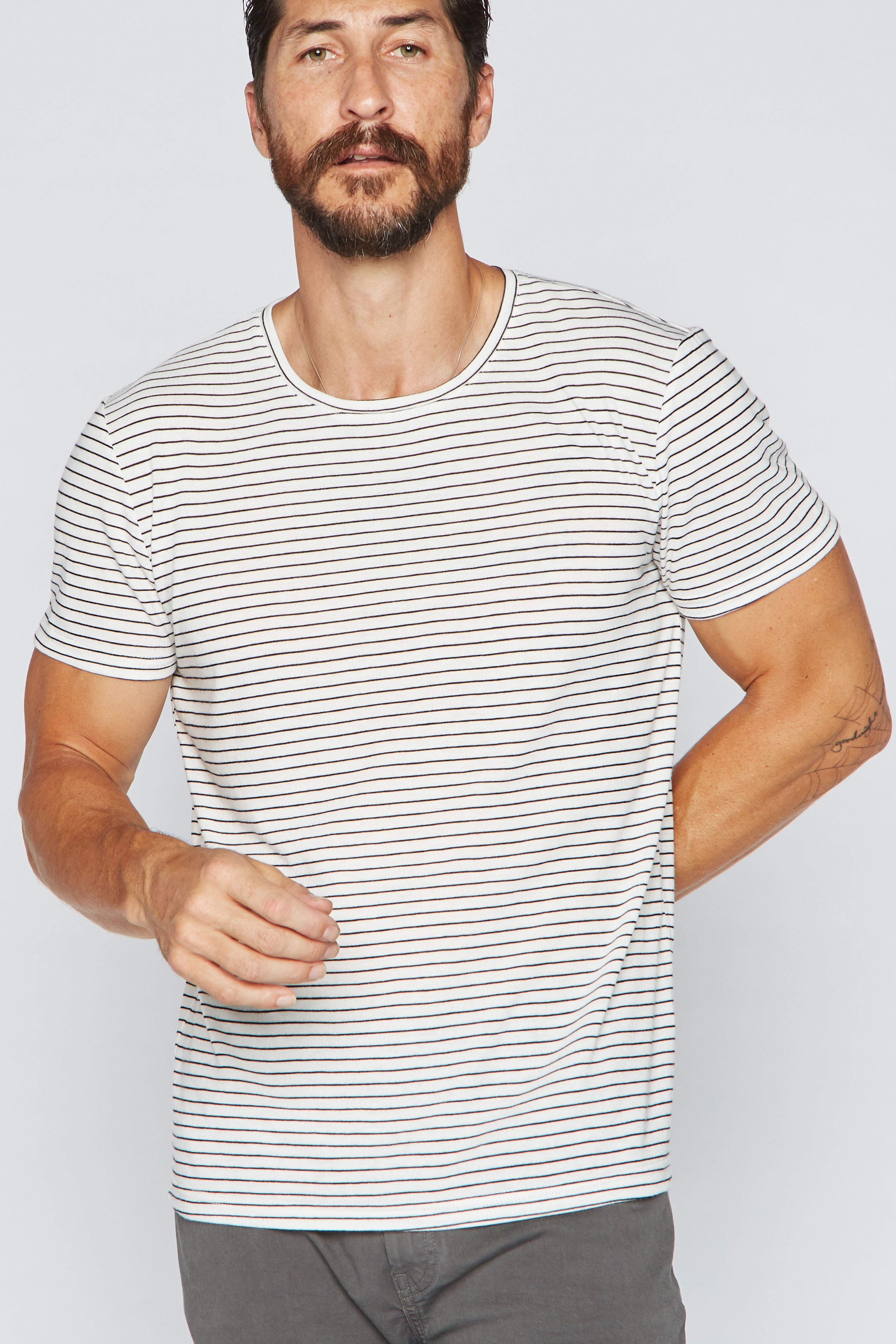 Men's Crew Neck Stripe Tee