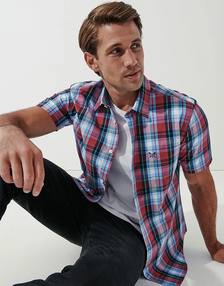 Men's Short Sleeve Check Shirt from Crew Clothing Company