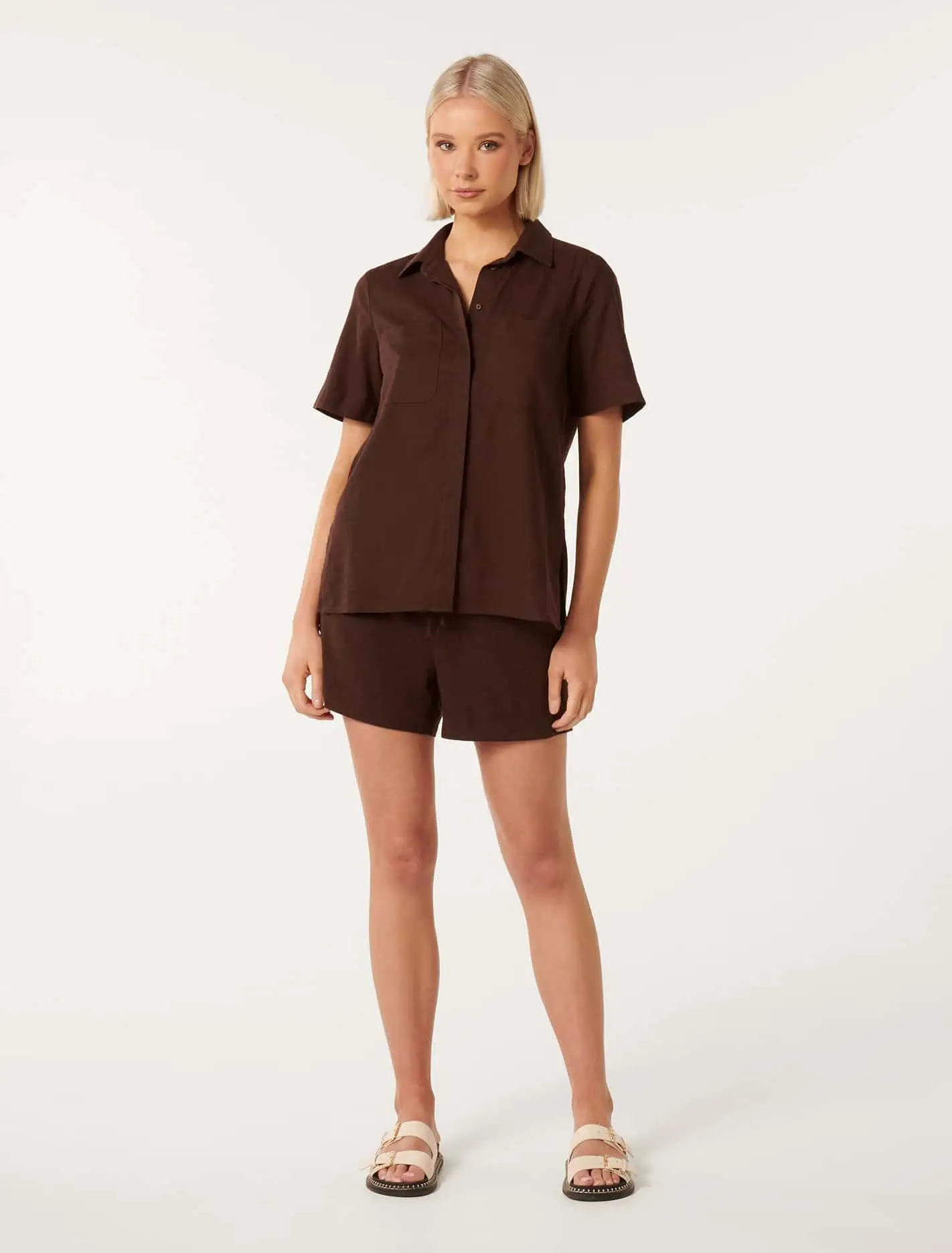 Misty Short Sleeve Linen Shirt