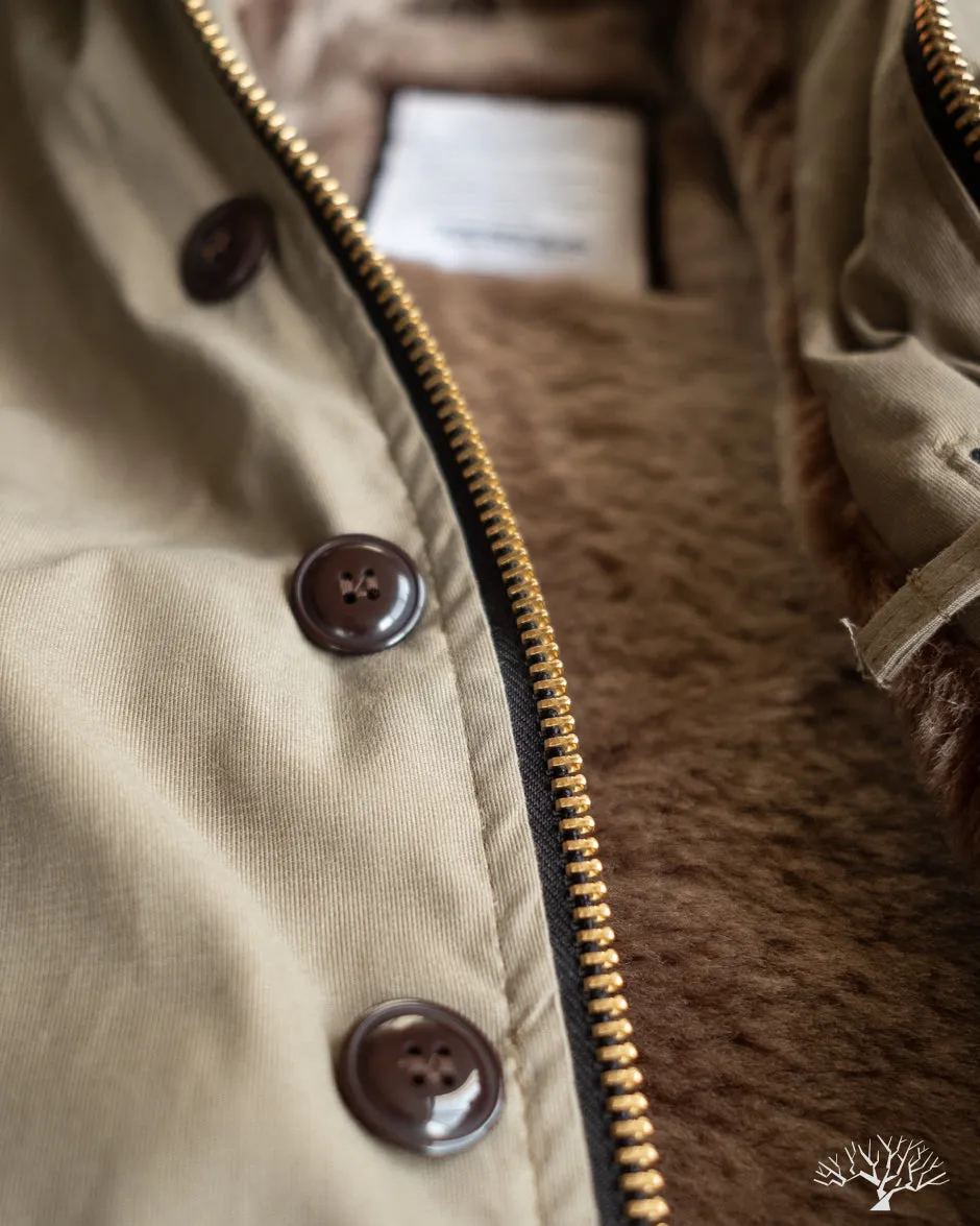 N-1 Deck Jacket - Olive Kodiak Mouton