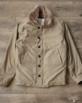 N-1 Deck Jacket - Olive Kodiak Mouton