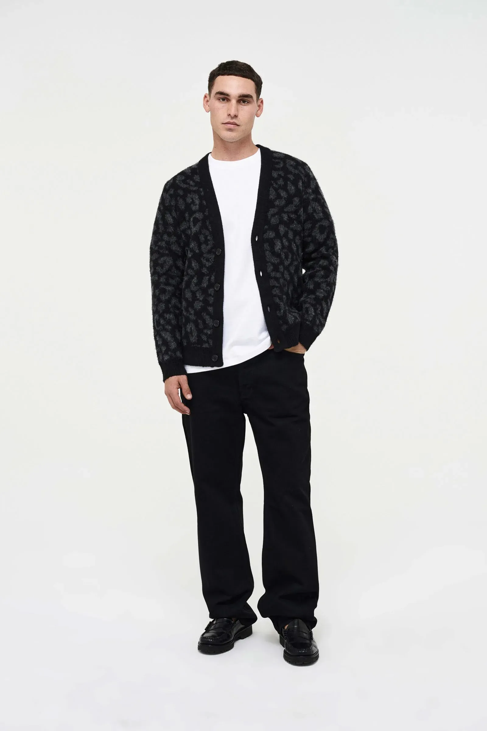 Neuw Brushed Knit Cardigan Ocelot