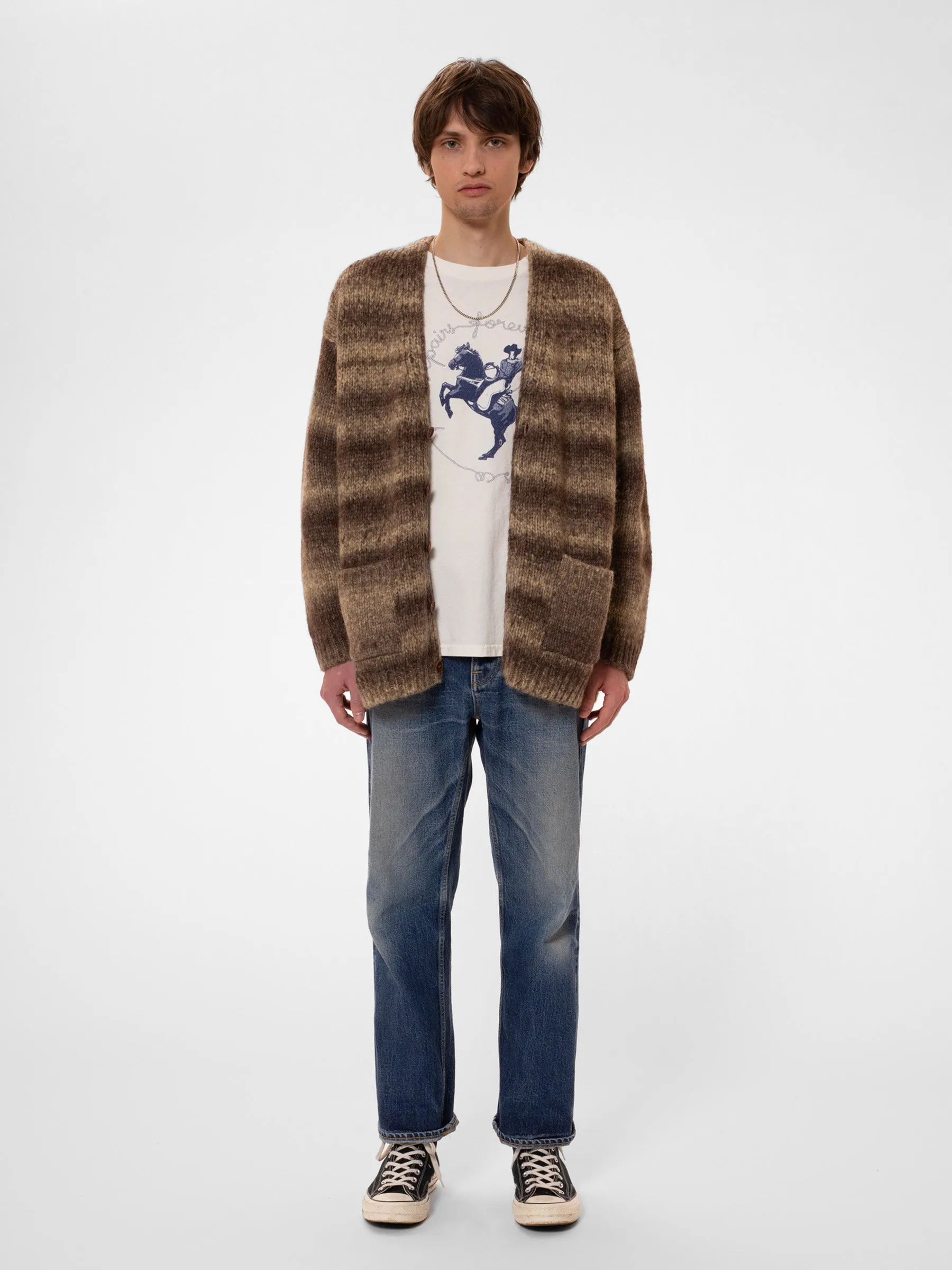 Nudie Jeans Kent Fuzzy Cardigan Multi