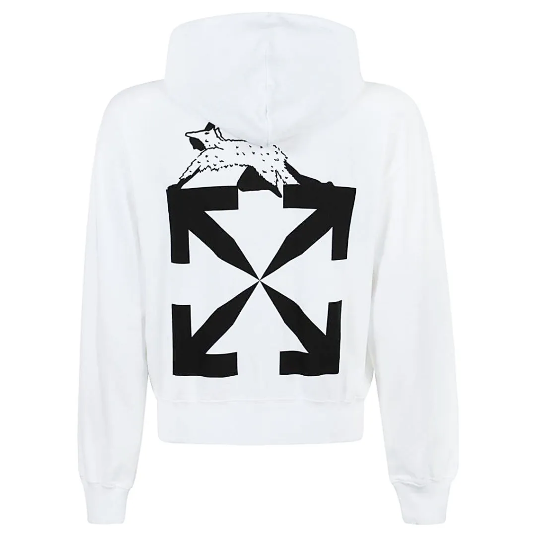 Off White Caterpillar White Hoodie