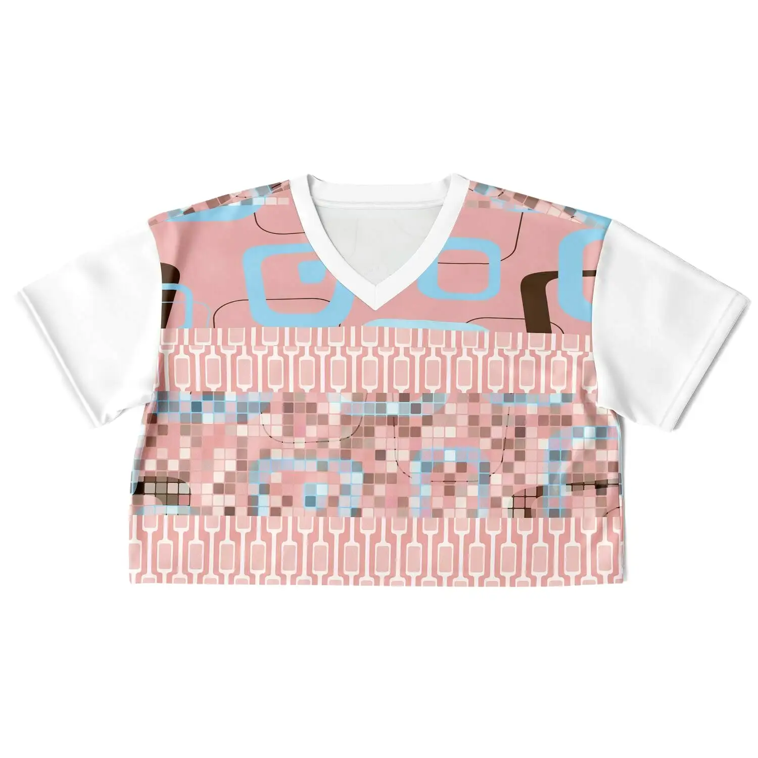 Pink Geo Crop Jersey